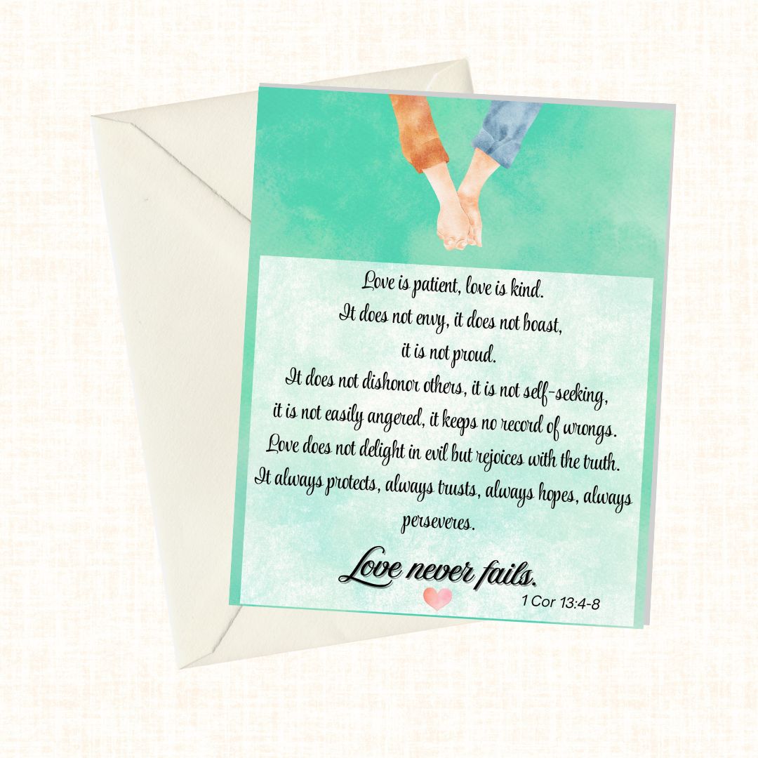 Love Greeting Card- Love Never Fails