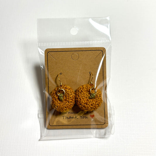 Pumpkin Crochet Earrings